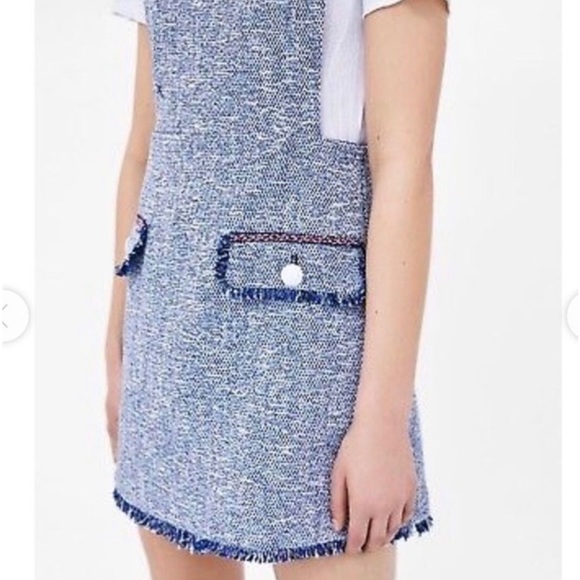 Zara blue tweed mini dress - Picture 3 of 15